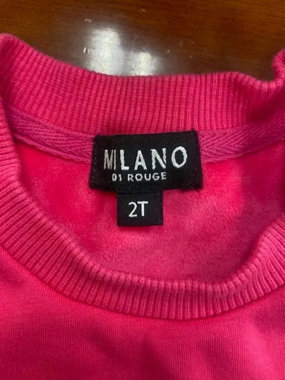Milano Di Rouge Pink Toddler Sweatsuit Set 2T